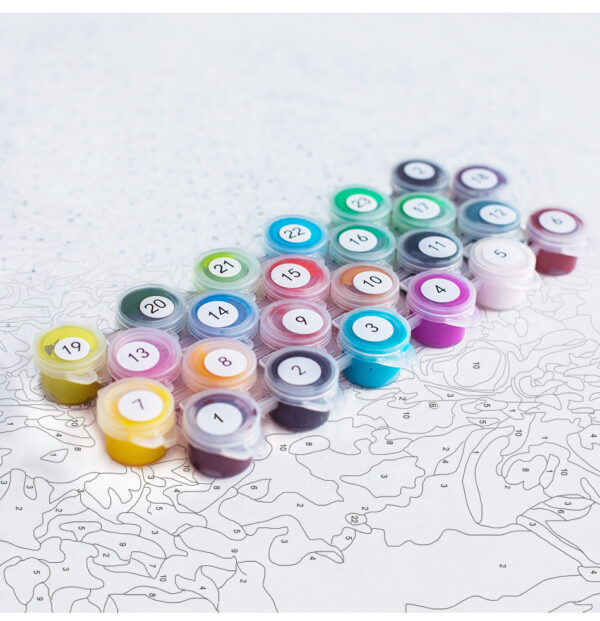 Abstract Flower Paint By Numbers Kit On Canvas - Image 4