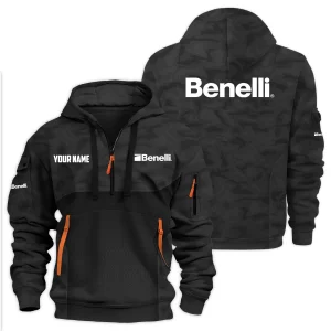 Benelli Exclusive Logo Hoodie Half Zipper HTHHZ09BLZ