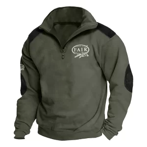 Fair Exclusive Logo Tactical Quarter-Zip Sweatshirt OUHSCSU0815FIZ
