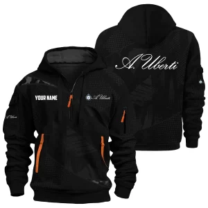 A.Uberti Exclusive Logo Hoodie Half Zipper OUHU3DHHZ12AUZ