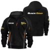 Black Gold Sights Exclusive Logo Hoodie Half Zipper OUHU3DHHZ13BDZ