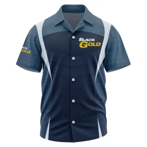 Black Gold Sights Exclusive Logo Short Sleeve Camp Collar Shirt OUHUHWS081503BDZ