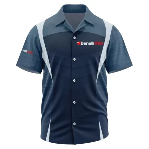 Benelli USA Exclusive Logo Short Sleeve Camp Collar Shirt OUHUHWS081503BUZ