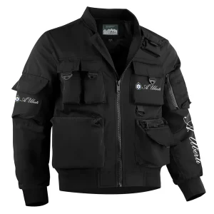 Uberti Exclusive Logo Multi Pocket Bomber Jacket Waterproof Windproof OUHUMPBJ0815AUZ
