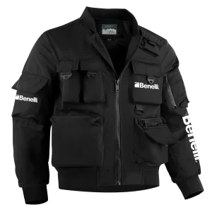Benelli Exclusive Logo Multi Pocket Bomber Jacket Waterproof Windproof OUHUMPBJ0815BLZ