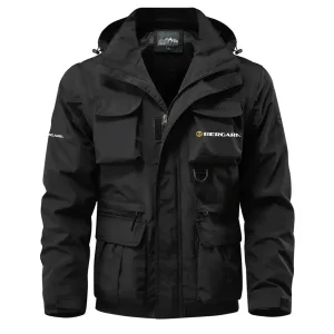Bergara Exclusive Logo Waterproof Multi Pocket Jacket Detachable Hood and Sleeves OUHUMPJ0815BGZ