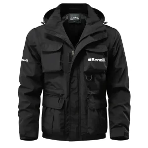 Benelli Exclusive Logo Waterproof Multi Pocket Jacket Detachable Hood and Sleeves OUHUMPJ0815BLZ