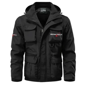 Bowtech Exclusive Logo Waterproof Multi Pocket Jacket Detachable Hood and Sleeves OUHUMPJ0815BOZ