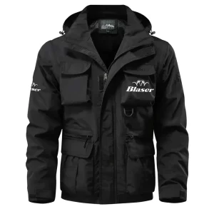 Blaser Exclusive Logo Waterproof Multi Pocket Jacket Detachable Hood and Sleeves OUHUMPJ0815BSZ