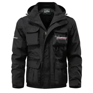 Traditions Exclusive Logo Waterproof Multi Pocket Jacket Detachable Hood and Sleeves OUHUMPJ0815TDZ