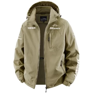 Blaser Exclusive Logo Fleece Windbreaker Jacket Detachable Hood OUHUV2020815BSZ