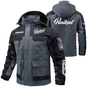 Baikal Exclusive Logo Water Resistant Outdoor Jacket Detachable Hood OUHUV203A0815BIZ
