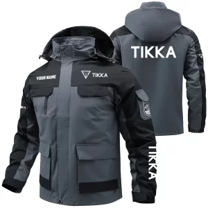 Tikka Exclusive Logo Water Resistant Outdoor Jacket Detachable Hood OUHUV203A0815TKZ