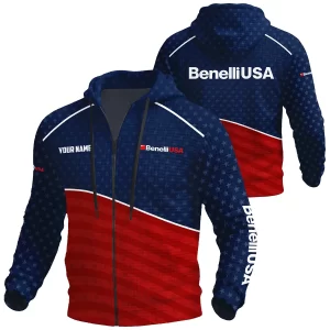Benelli USA Exclusive Logo Waffle Zipper Hoodie OUHUWHZS081502BUZ