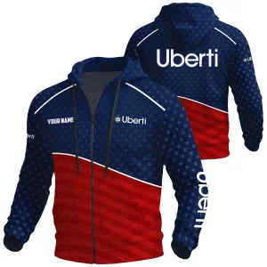 Uberti Exclusive Logo Waffle Zipper Hoodie OUHUWHZS081502UBZ