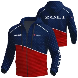 Zoli Exclusive Logo Waffle Zipper Hoodie OUHUWHZS081502ZLZ