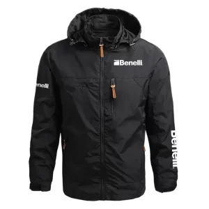 Benelli Exclusive Logo Waterproof Outdoor Jacket Detachable Hood OUHUWOJ0815BLZ