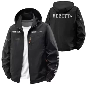 Beretta Exclusive Logo Softshell Waterproof Outdoor Jacket Detachable Hood OUHUWOJA0815BEZ