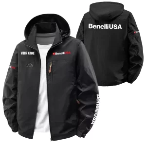 Benelli USA Exclusive Logo Softshell Waterproof Outdoor Jacket Detachable Hood OUHUWOJA0815BUZ