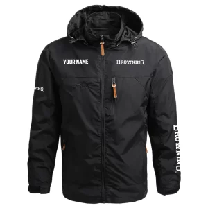 Browning Exclusive Logo Waterproof Outdoor Jacket Detachable Hood OUHUWOJC0815BRZ