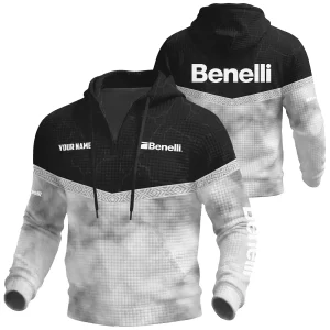 Benelli Exclusive Logo Waffle Quarter-zip Hoodie OUHUWQH081505BLZ